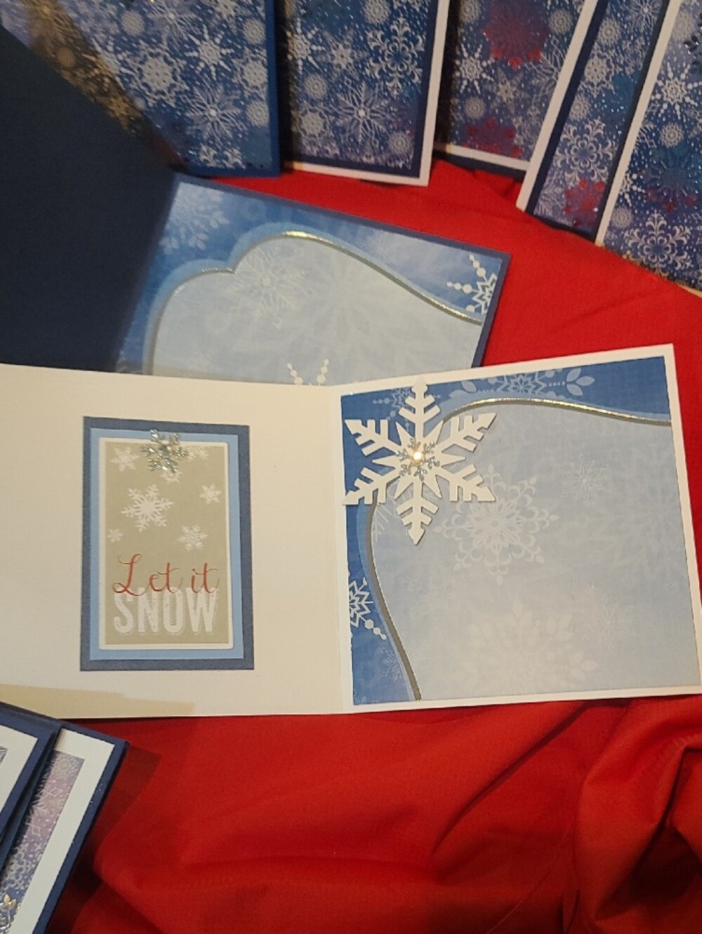 Festive Blue Snowflake Holiday Cards - 13 Pack of Asst Designs NWT - Picture 5 of 10